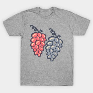 JUICY GRAPES Big Grape Bunches Summer Wine Fruit Pink Lavender Purple - UnBlink Studio by Jackie Tahara T-Shirt